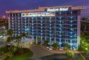 Stadium Hotel at night